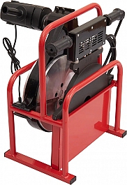 Нагреватель и торцеватель в боксе гидравлического стыкового сварочного аппарата для пнд труб Gas Fusion Red-355